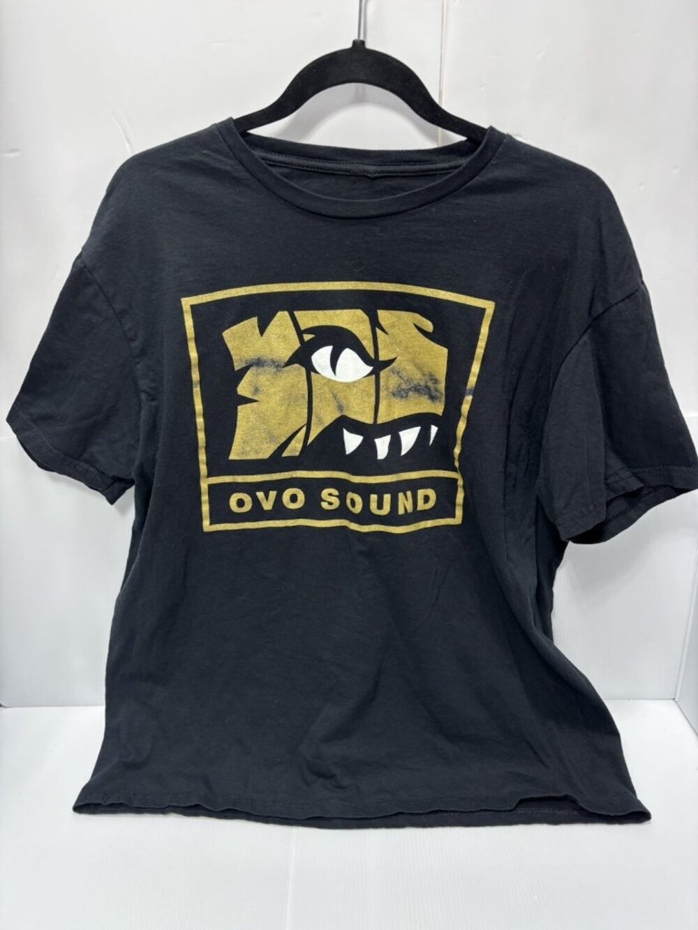 OVO Sound Shirt Mens Large Black Gold Graphic Tee Octobers Very Own Drake GUC